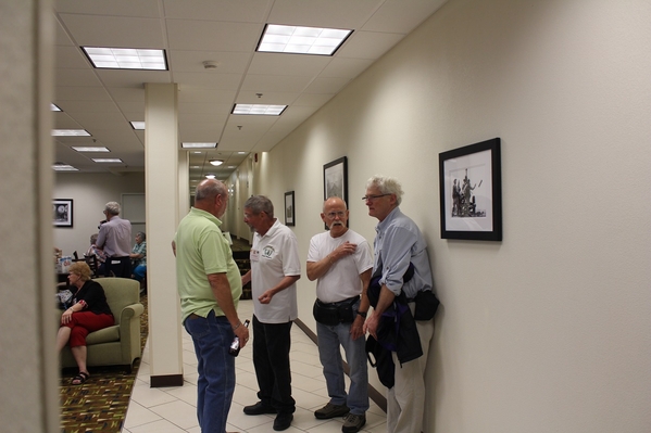 The Waldman Collection - We Arrive
Chatting in the hallway as we arrived.  We were in the midst of some very ominous weather reports.  Tornadoes are common in this area and the sky was black and ugly.  There were driving thunderstorms and high winds, but thankfully no tornadoes.
