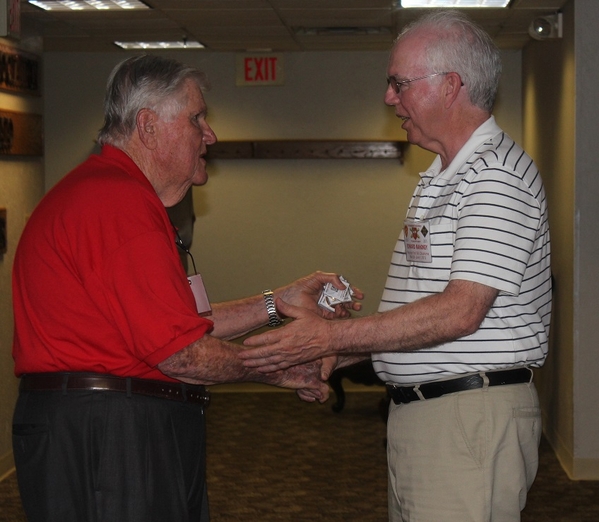 The Waldman Collection - Presenting Gifts
Host Jerry Orr presents a "challenge coin" to Ed Mahoney.
