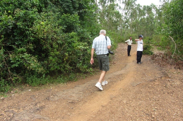 Back in Nam again
Danny Yates walking down a trail near the former LZ Uplift.
