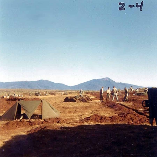 Feb 1966
This is the base camp area.  Take note of the mountain "contour" in the center background.  It helps to identify the location of this original "Base Camp".
