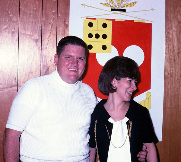 Post War Duty reunion
Maj Jerry Orr and wife Jean (now deceased) attending a "home from the war" 2/9th reunion held at Ft Sill (1969).
