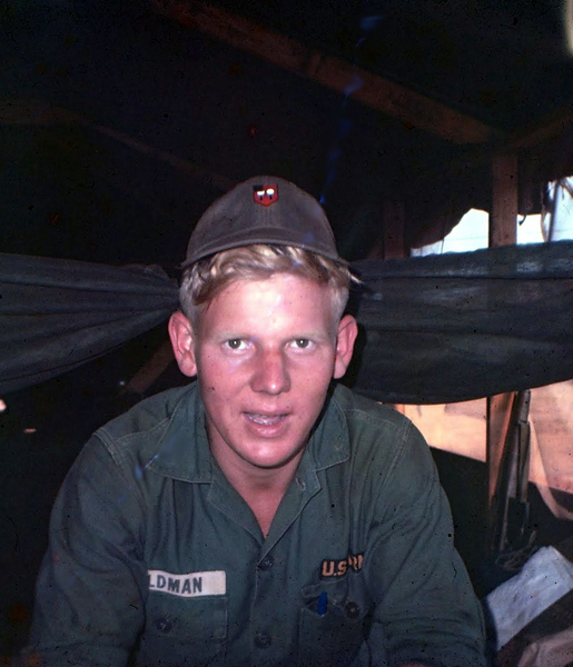 "Hi, Mom.  I'm here!"
Now I'm working on getting outta here.  Note the "stateside" OD fatigues typical of 1966-67 tours.
