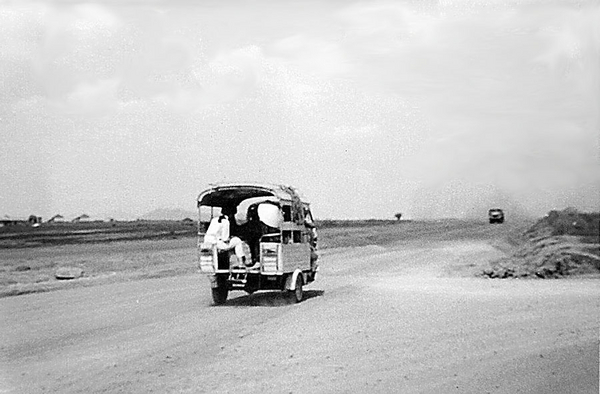 Gas sipper
Italian Lambrettas were used as mini-buses in Nam...with emphasis on "mini".

Highway 19, 1967

