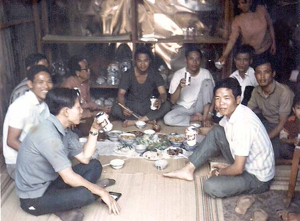 Happy New Year - 1969
Local South Vietnam friends.  A New Year's celebration with lots of drinking.   All of them wanted to go to America with me.
