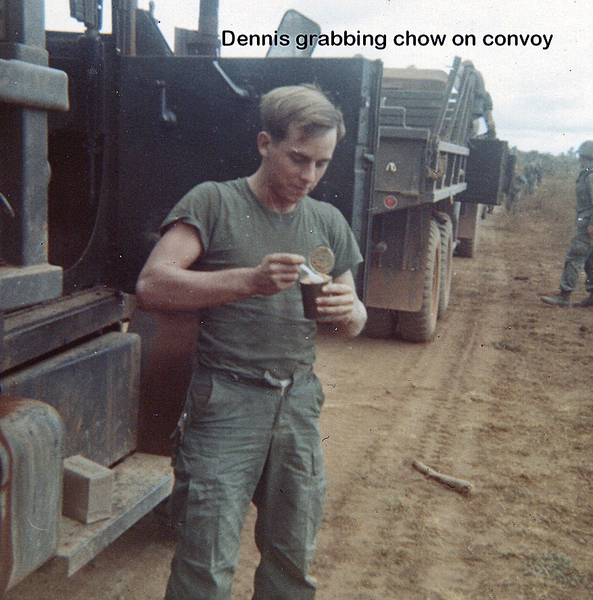 The C-Ration break
Sp4 Dennis Couch looks like he's actually enjoying C-rations.  This scene occurring throughout Vietnam.
