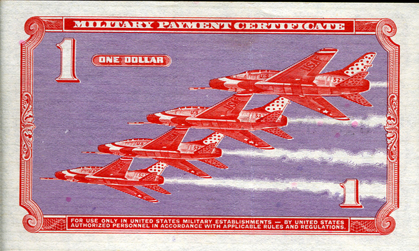 MPC
Military Payment Certificate, value $1
