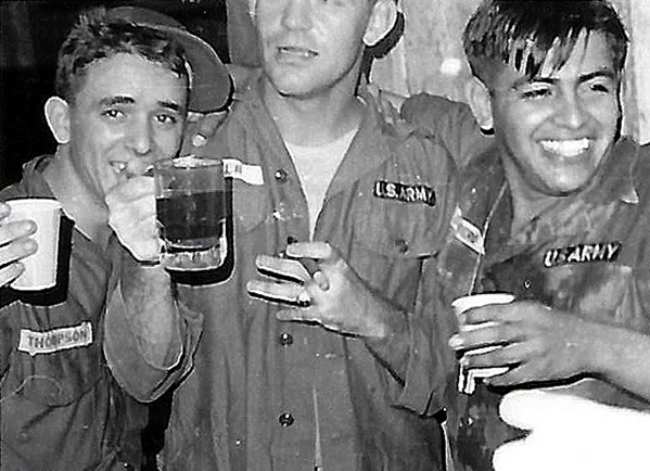 The men who were set to deploy from Hawaii
At left is Thompson, Gary Cotter and Manuel "Joe" Guerrero.
