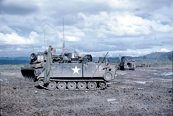 APC-113
Armored Personnel Carriers worked in Nam...where they had roads, that is.
