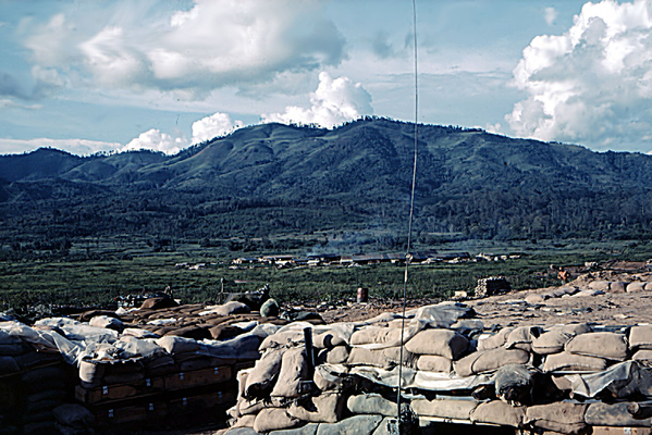 Very scenic war zone
Firebase set across from the hills with valley in between.
