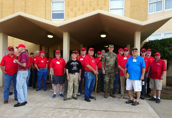 The ENCORE Reunion: Ft Sill, OK May, 2017
Danny Fort, a nearby resident of Ft Sill, stands proudly in the center of the photo with his walking stick.
