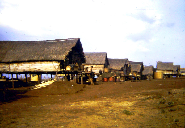 Montagnard Longhouses
Most Vietnamese villages were mainly huts; the Montagnards built longhouses.
