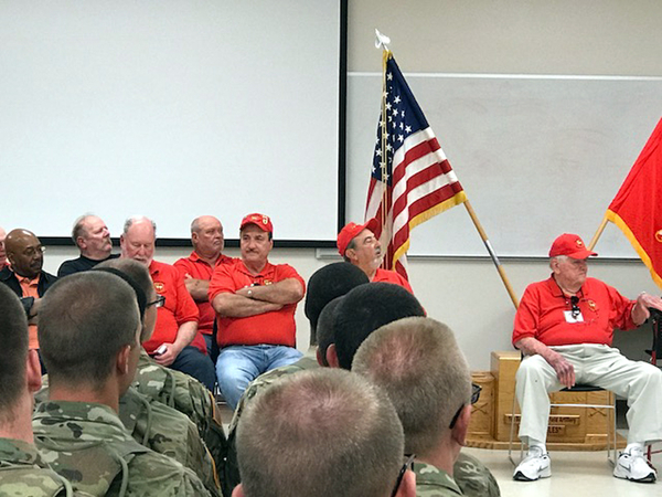 Open Forum
A great Q&A session with the trainees.  Our redleg brothers sat up front and took their questions.  Their questions often brought emotional responses as these trainees realized that they have actually joined a family by enlisting in the Army...and didn't know it.
