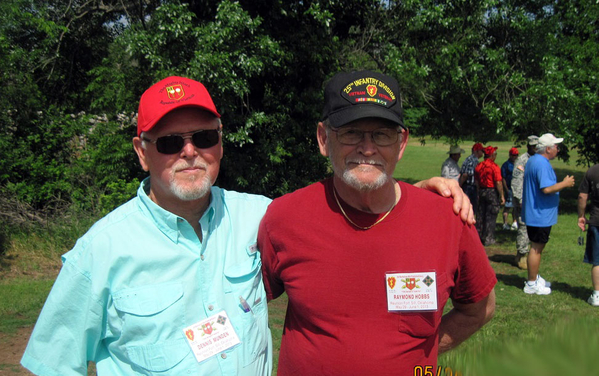 We Go Together
With grateful appreciation always...to my faithful RTO...Raymond Hobbs.  Thank you so much for covering my back.

Photo from the historic 2/9th Reunion at Ft Sill, Ok, May-June 2013.
