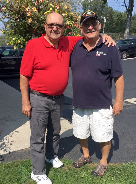 WONDERFUL REUNION - 50 YEARS LATER
Fifty years after Vietnam, I met up with my old paisano Bob Patalano in Connecticut in 2017.  We used to exchange our favorite Italian recipes while on duty with the 2/9th in Vietnam.  There have been a few changes in our appearance since then.
