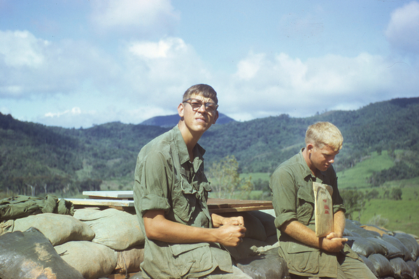 Another day in Nam
Pictured above is Randy (Doc) Eagleton and Bear.
