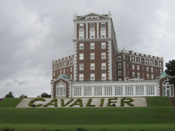 Welcome to Virginia Beach!
Hah! Joke's on you.  This is the "old" Cavalier with its very impressive architectural front and manicured name in "bold bush" font, but it was closed.  Gotta go across the street to the "real" location.
