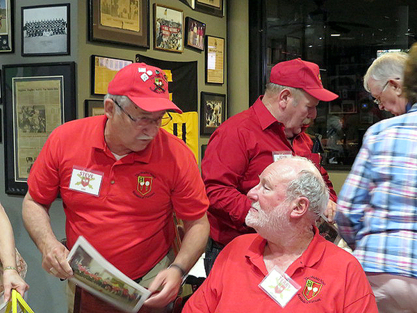 Mike's Sports Grill
Steve Cox chats with Terry Stuber at the closing banquet.

Photo courtesy of Barbara Moeller

